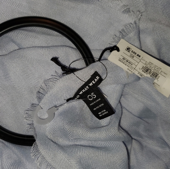 WHO WHAT WEAR Target Scarf - Zenon Blue 🧕🧣💙 - Picture 3 of 6